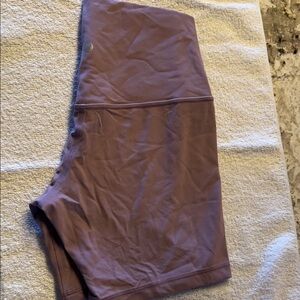 Lululemon Lavender High-Waisted Shorts 6”